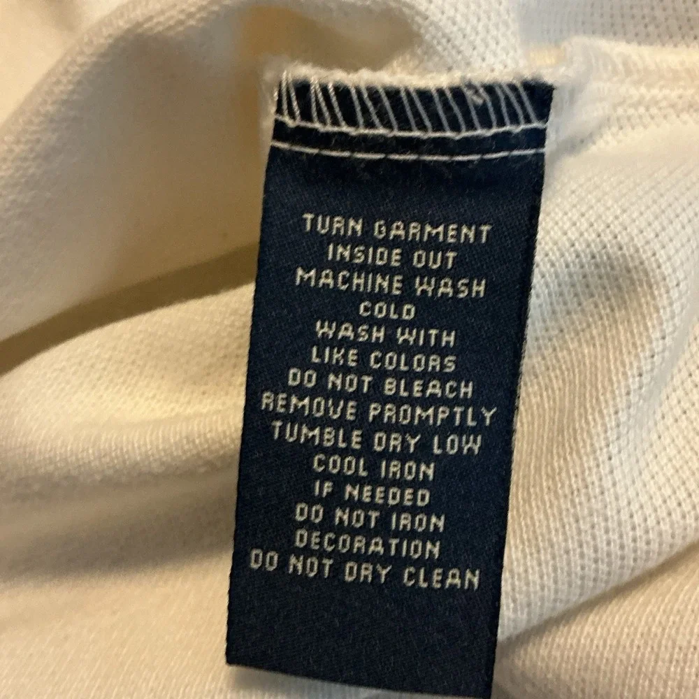 Vintage‎ Polo Ralph Lauren Embroidered Polo Shirt White Navy Men's Sz Small NWT